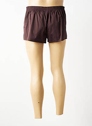 Short de bain tissage popeline marron HOM homme