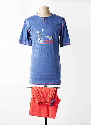 Pyjashort col rond bleu CHRISTIAN CANE homme