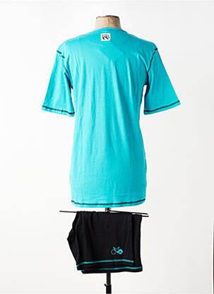 Pyjashort col rond bleu CHRISTIAN CANE homme
