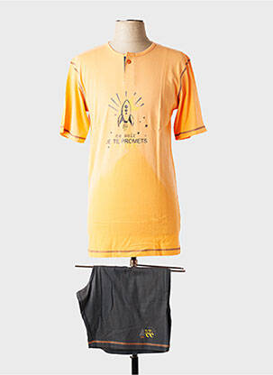 Pyjashort col rond orange CHRISTIAN CANE homme