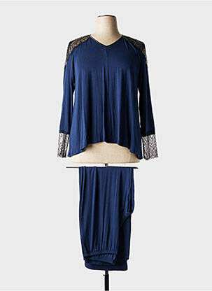 Pyjama coupe droite bleu LE CHAT femme