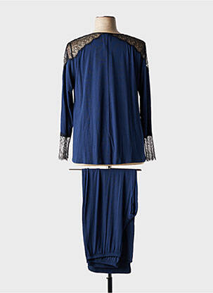 Pyjama coupe droite bleu LE CHAT femme