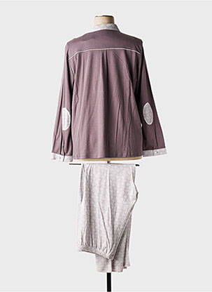 Pyjama coupe droite marron CANAT femme
