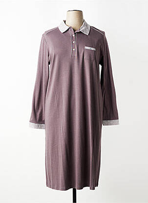Chemise de nuit manches longues violet CANAT femme