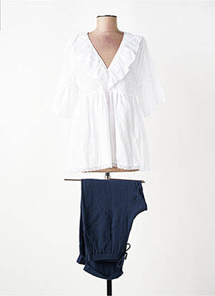 Pyjama coupe droite bleu LE CHAT femme