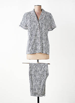 Pyjama coupe droite blanc LE CHAT femme