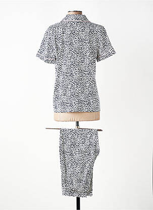 Pyjama coupe droite blanc LE CHAT femme