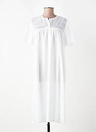 Chemise de nuit manches courtes blanc CANAT femme