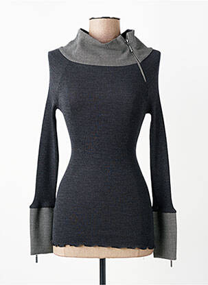 Pull coupe cintrée manches longues gris OSCALITO femme
