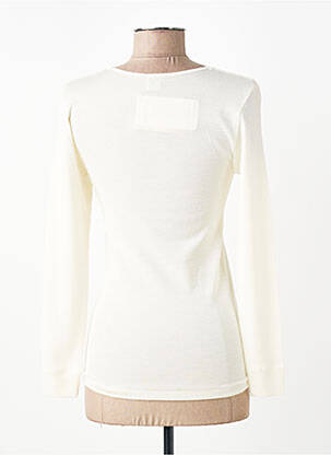 Pull coupe cintrée manches longues beige OSCALITO femme