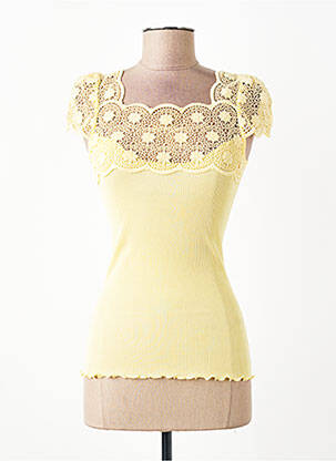T-shirt coupe cintrée manches courtes jaune OSCALITO femme