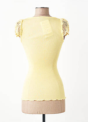 T-shirt coupe cintrée manches courtes jaune OSCALITO femme