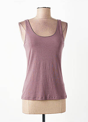 Débardeur stretch sans manche violet MEY femme