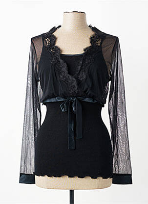Pyjama coupe cintrée noir LISANZA femme