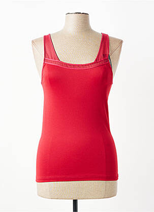 Débardeur stretch sans manche rouge MEY femme