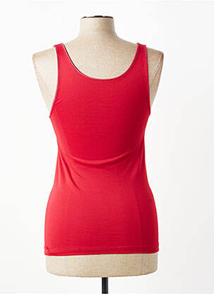 Débardeur stretch sans manche rouge MEY femme