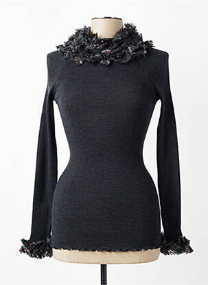 Pull coupe cintrée manches longues gris OSCALITO femme