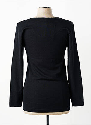 Pull coupe cintrée manches longues noir OSCALITO femme