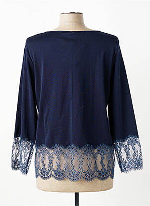 Gilet manches longues fermeture boutonnée sur le devant bleu OSCALITO femme