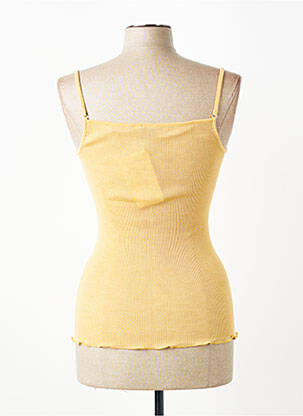 Débardeur stretch sans manche jaune OSCALITO femme