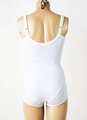 Body lingerie effet matière satinée blanc BARBARA femme