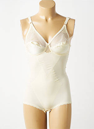 Body lingerie effet matière satinée jaune BARBARA femme