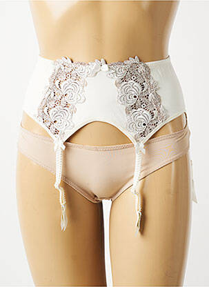 Guêpière/porte-jarretelle broderie blanc LISE CHARMEL femme
