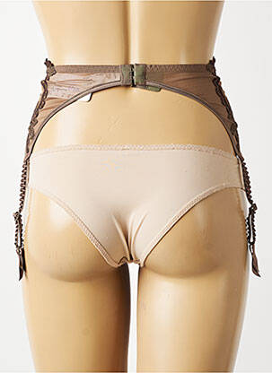 Guêpière/porte-jarretelle broderie marron LISE CHARMEL femme