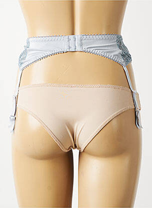 Guêpière/porte-jarretelle broderie bleu LEJABY femme