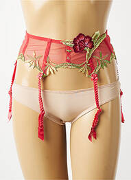 Guêpière/porte-jarretelle broderie rouge LISE CHARMEL femme