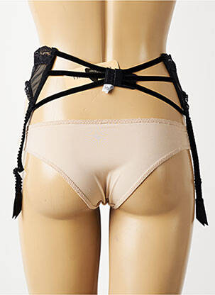 Guêpière/porte-jarretelle broderie dentelle de calais noir LISE CHARMEL femme
