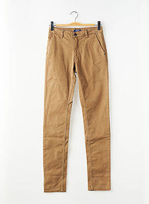 Pantalon chino tissage popeline taille normale marron SAINT JAMES homme