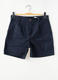 Short fermeture zippée sous rabat boutonné taille normale bleu LE GLAZIK homme