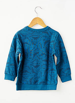 Sweat-shirt stretch manches longues bleu ELLE EST OU LA MER garçon