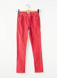 Jegging tissage velours taille ajustable rose ELLE EST OU LA MER fille