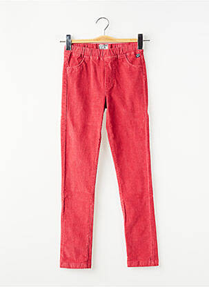 Jegging tissage velours taille ajustable rose ELLE EST OU LA MER fille