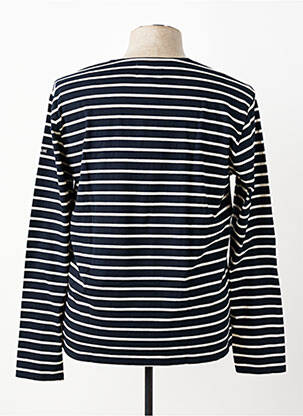 T-shirt coupe cintrée manches longues bleu MAT DE MISAINE homme