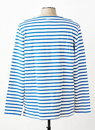T-shirt coupe cintrée manches longues bleu MOUSQUETON homme