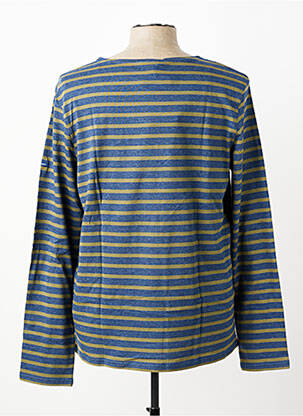 T-shirt tissage chiné manches longues bleu SAINT JAMES homme
