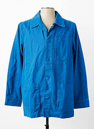Veste casual fermeture boutonnée sur le devant bleu MOUSQUETON homme
