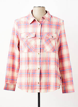 Chemise manches longues imprimé écossais beige BERMUDES homme