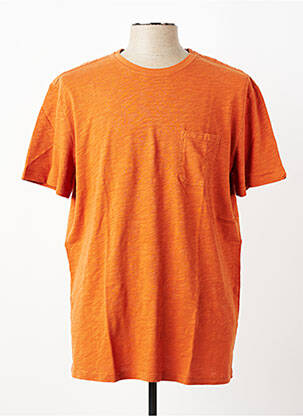 T-shirt coupe cintrée manches courtes orange MOUSQUETON homme