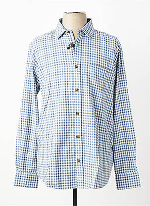 Chemise manches longues coupe cintrée bleu ARMOR LUX homme