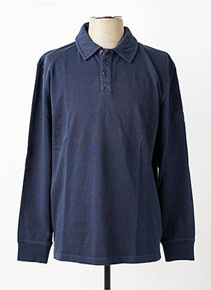 Polo manches longues manches longues bleu MOUSQUETON homme