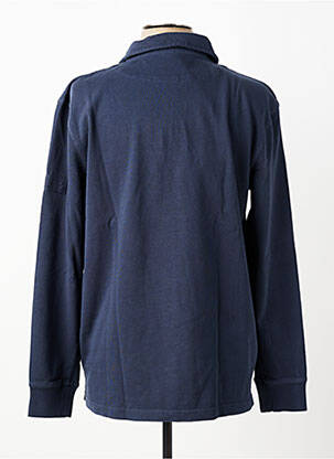 Polo manches longues manches longues bleu MOUSQUETON homme