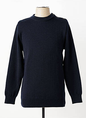 Pull stretch manches longues bleu BAIE DES CAPS homme