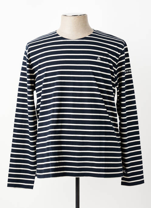 T-shirt coupe cintrée manches longues bleu MAT DE MISAINE homme