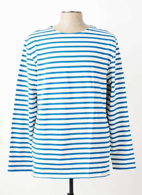 T-shirt coupe cintrée manches longues bleu MOUSQUETON homme