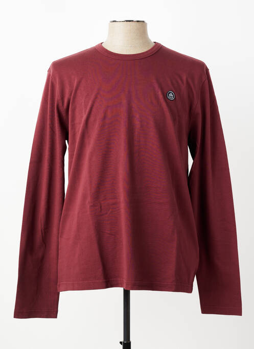 T-shirt broderie manches longues marron MAT DE MISAINE homme