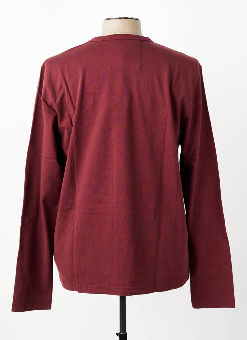 T-shirt broderie manches longues marron MAT DE MISAINE homme